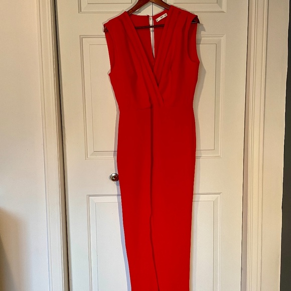Red chiffon jumpsuit - Picture 1 of 2